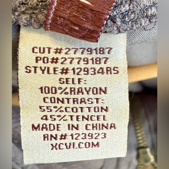 XCVI Gray Rayon Zipper Jacket - Size L - Picture 4 of 5